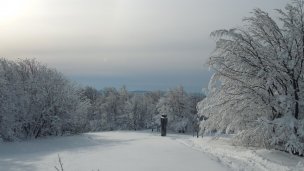 Kremenec v zime Zdroj: https://sk.wikipedia.org/wiki/Kremenec_(vrch_v_Bukovsk%C3%BDch_vrchoch)